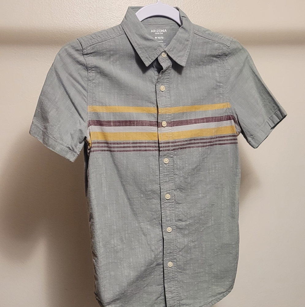 Boys Button Down Shirt Sleeve Shirt